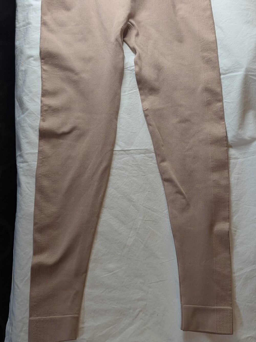 SET ACTIVE LEGGINGS WOMENS SMALL NUDE PINK ROSE TIGHT FIT PANT LEGGING HIGH RISE